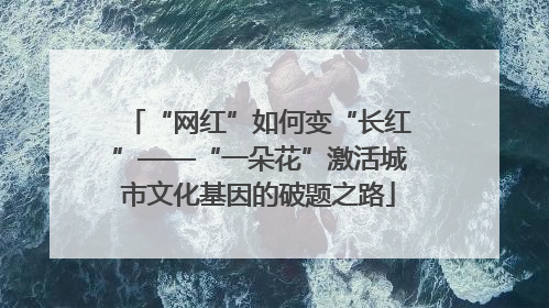“网红”如何变“长红”——“一朵花”激活城市文化基因的破题之路