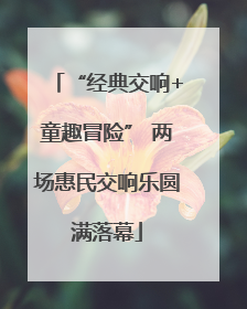 “经典交响+童趣冒险” 两场惠民交响乐圆满落幕