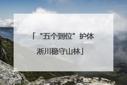 “五个到位”护体 淅川稳守山林