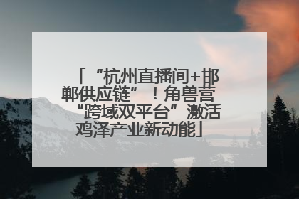 “杭州直播间+邯郸供应链”！角兽营“跨域双平台”激活鸡泽产业新动能