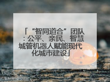 “智同道合”团队：公平、亲民、智慧城管机器人赋能现代化城市建设