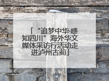 “追梦中华·感知四川”海外华文媒体采访行活动走进泸州古蔺