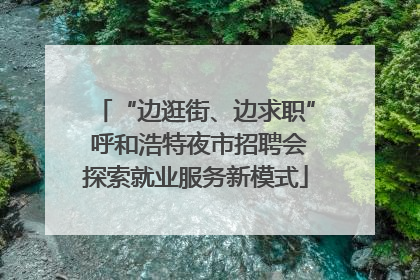 “边逛街、边求职” 呼和浩特夜市招聘会探索就业服务新模式
