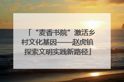 “麦香书院”激活乡村文化基因——赵虎镇探索文明实践新路径
