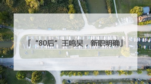 “80后”王鸣昊，新职明确