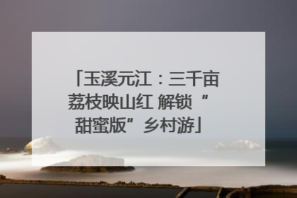 玉溪元江：三千亩荔枝映山红 解锁“甜蜜版”乡村游