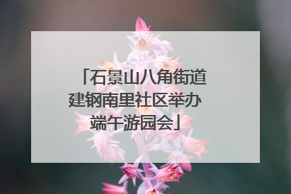 石景山八角街道建钢南里社区举办端午游园会