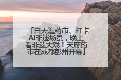 白天逛药市、打卡AI非遗场景，晚上看非遗大戏！天府药市在成都彭州开幕