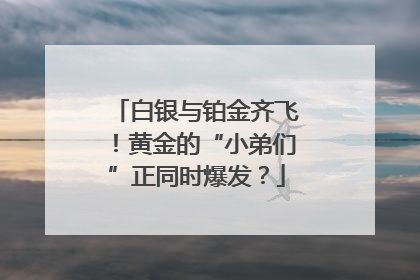 白银与铂金齐飞！黄金的“小弟们”正同时爆发？
