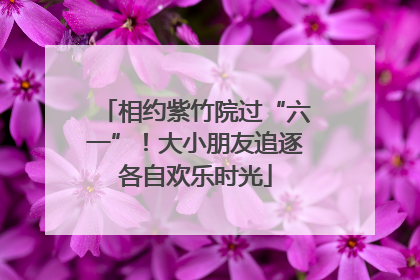 相约紫竹院过“六一”！大小朋友追逐各自欢乐时光