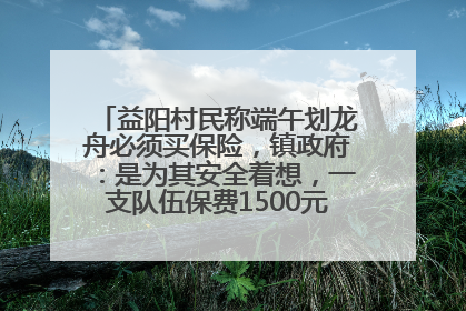 益阳村民称端午划龙舟必须买保险，镇政府：是为其安全着想，一支队伍保费1500元到2500元