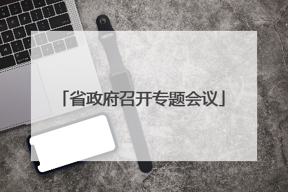 省政府召开专题会议