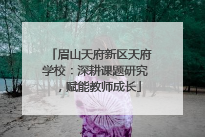 眉山天府新区天府学校：深耕课题研究，赋能教师成长