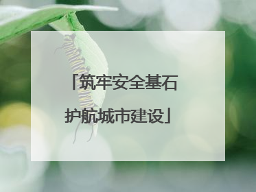 筑牢安全基石 护航城市建设