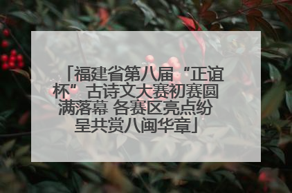 福建省第八届“正谊杯”古诗文大赛初赛圆满落幕 各赛区亮点纷呈共赏八闽华章