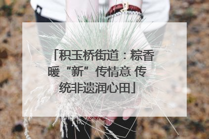 积玉桥街道：粽香暖“新”传情意 传统非遗润心田