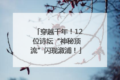 穿越千年！12 位诗坛“神秘顶流”闪现溆浦！