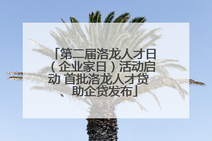 第二届洛龙人才日（企业家日）活动启动 首批洛龙人才贷、助企贷发布