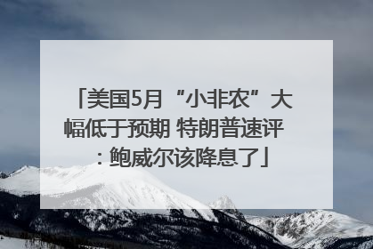 美国5月“小非农”大幅低于预期 特朗普速评：鲍威尔该降息了