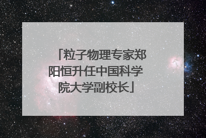 粒子物理专家郑阳恒升任中国科学院大学副校长