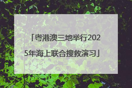 粤港澳三地举行2025年海上联合搜救演习