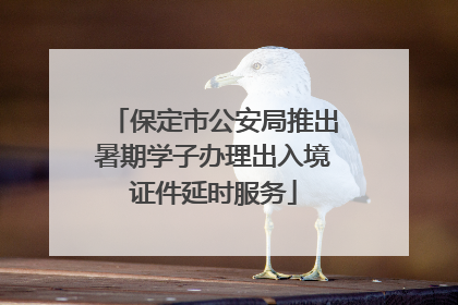 保定市公安局推出暑期学子办理出入境证件延时服务