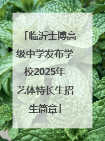 临沂士博高级中学发布学校2025年艺体特长生招生简章