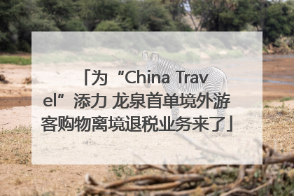 为“China Travel”添力 龙泉首单境外游客购物离境退税业务来了