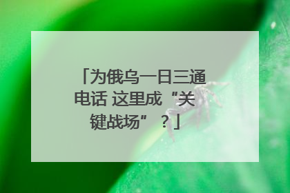 为俄乌一日三通电话 这里成“关键战场”？