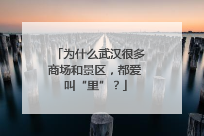 为什么武汉很多商场和景区，都爱叫“里”？