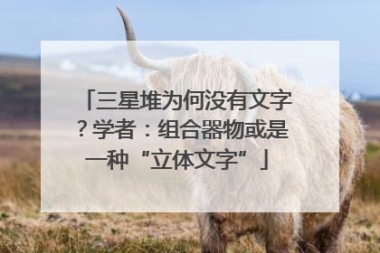 三星堆为何没有文字？学者：组合器物或是一种“立体文字”