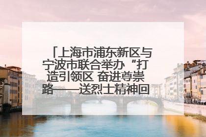 上海市浦东新区与宁波市联合举办“打造引领区 奋进尊崇路——送烈士精神回家乡”主题活动