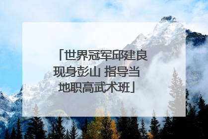 世界冠军邱建良现身彭山 指导当地职高武术班