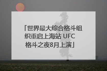 世界最大综合格斗组织重启上海站 UFC格斗之夜8月上演