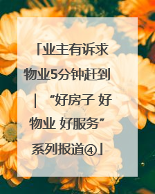 业主有诉求 物业5分钟赶到｜“好房子 好物业 好服务”系列报道④