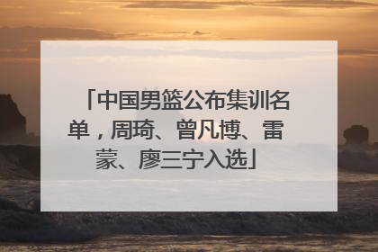 中国男篮公布集训名单，周琦、曾凡博、雷蒙、廖三宁入选