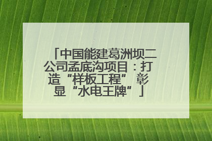 中国能建葛洲坝二公司孟底沟项目：打造“样板工程” 彰显“水电王牌”