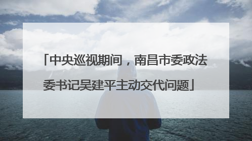 中央巡视期间，南昌市委政法委书记吴建平主动交代问题