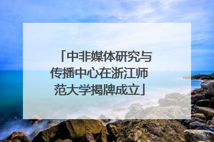 中非媒体研究与传播中心在浙江师范大学揭牌成立