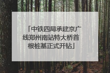 中铁四局承建京广线郑州南站特大桥首根桩基正式开钻