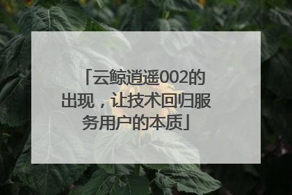 云鲸逍遥002的出现，让技术回归服务用户的本质