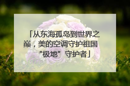 从东海孤岛到世界之巅，美的空调守护祖国“极地”守护者