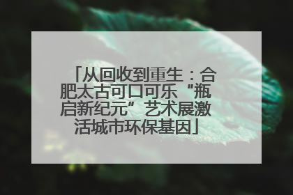 从回收到重生：合肥太古可口可乐“瓶启新纪元”艺术展激活城市环保基因
