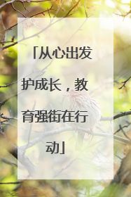 从心出发护成长，教育强街在行动
