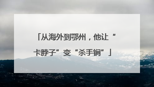 从海外到鄂州，他让“卡脖子”变“杀手锏”