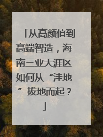 从高颜值到高端智造，海南三亚天涯区如何从“洼地”拔地而起？