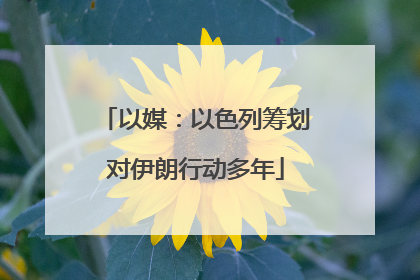 以媒：以色列筹划对伊朗行动多年