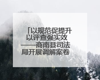 以规范促提升 以评查强实效——商南县司法局开展调解案卷“体检式”评查行动