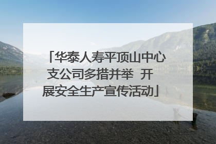 华泰人寿平顶山中心支公司多措并举  开展安全生产宣传活动