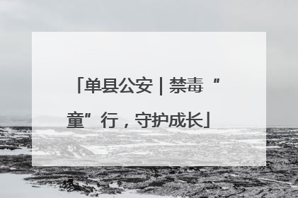 单县公安｜禁毒“童”行，守护成长